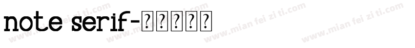 note serif字体转换